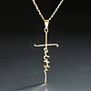 Faith Cross Alloy Pendant Necklaces for Women Men WG8C2EA-01-1