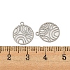 Brass Etched Metal Embellishments Charms KKC-D001-19P-3