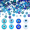 200Pcs 4 Colors Handmade Evil Eye Lampwork Beads LAMP-ME0001-13-1