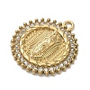 304 Stainless Steel & Rhinestone Pendants STAS-G371-09G-01G-2