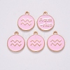 Alloy Enamel Pendants X-ENAM-S124-01B-09J-2