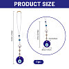 Glass Evil Eye & Alloy Rhinestone Car Pendant Decorations AJEW-GL0003-26-2