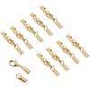 Rack Plating Brass Lobster Claw Clasps with Clip Ends KK-PH0035-33G-1