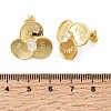 Brass Clear Cubic Zirconia Stud Earrings for Women EJEW-A162-03G-5
