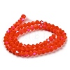 Opaque Solid Color Imitation Jade Glass Beads Strands GLAA-F029-P4mm-D03-2