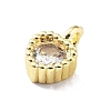 Rack Plating Brass Micro Pave Cubic Zirconia Pendants KK-P247-10G-2