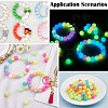 24Pcs 12 Colors Round Luminous Silicone Beads JX328A-01-7