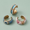 Glass Seed Beads Cuff Rings RJEW-MZ00016-6