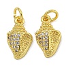 Rack Plating Brass Micro Pave Cubic Zirconia Pendants KK-I718-27G-02-1