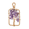 Natural Amethyst Pendants. Tree PW-WG397E3-01-1