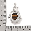 Natural Tiger Eye Pendants G-A224-02P-09-3