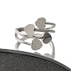 Textured Heart 304 Stainless Steel Finger Ring for Women RJEW-L126-04B-P-2