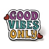 Inspiring Word Good Vibes Only Enamel Pins JEWB-Z014-05A-EB-1