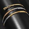 Stainless Steel Flat Snake Chain Necklaces for Men Women NJEW-G160-04GP-01-2