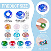 50Pcs 10 Colors Transparent Glass European Beads GPDL-TA0001-13-4