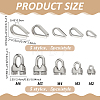 25Pcs 5 Styles 304 Stainless Steel Wire Rope Cable Clip Clamp STAS-PH0007-68-2
