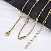 304 Stainless Steel Double Round Rope Chain Necklaces NJEW-C073-10G-2