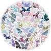 Sparkly Butterfly 100Pcs PVC Paper Decorative Stickers PW-WGB0C29-01-2