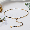1Pc Alloy PU Leather Braided Waist Chains for Woman AJEW-CL0005-49B-4