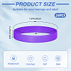 24Pcs Word Silicone Cord Bracelet Wristband BJEW-CN0001-21-2