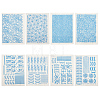 8 Sheets 8 Styles Paper Ceramic Decals DIY-BC0012-05B-1