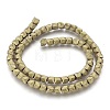 Electroplated Non-magnetic Synthetic Hematite Beads Strands G-P392-N04-1