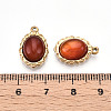 304 Stainless Steel Pave Natural Carnelian Pendants STAS-T064-61C-3