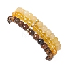 Natural & Synthetic Mixed Gemstone & Cultured Freshwater Pearl Beads Stretch Bracelets for Women BJEW-JB13205-02-4