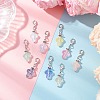 9Pcs Glass Pendant Decorations HJEW-JM03929-02-1