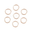 Brass Closed Jump Rings KK-D257-01RG-08-1
