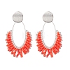 Brass Dangle Stud Earrings EJEW-MZ00696-01-2