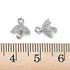 Brass Micro Pave Clear Cubic Zirconia Charms KK-P355-05P-3