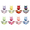 48Pcs 2 Styles UV Plated Acrylic Beads SACR-FS0001-37-1
