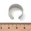 Textured 304 Stainless Steel Cuff Open Rings RJEW-D357-03P-3