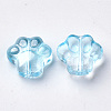 Transparent Spray Painted Glass Beads GGLA-S054-008B-05-2