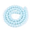 Frosted Opaque Glass Beads Strands GLAA-T032-P6mm-MBB10-2