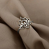 Hollow Out Lotus Brass Finger Rings FS-WG83FEB-02-2