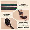 5 Yards Ethnic Style Embroidery Flat Polyester Elastic Rubber Cord/Band OCOR-BC0005-15B-4