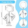20Pcs Music Alloy Microphone & Word & Guitar Keychains KEYC-SC00042-2