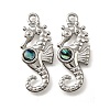 304 Stainless Steel Pave Natural Paua Shell Pendants STAS-C122-21D-01P-1