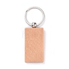 Natural Wood Keychain LS-HJEW-P008-02-1
