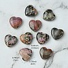 Natural Rhodonite Heart Palm Stone G-YW0001-54-3