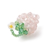 Glass Seed Beaded Pendants PALLOY-MZ01238-02-4