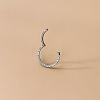 F136 Titanium Alloy Micro Pave Clear Cubic Zirconia Cartilage Earrings WG72C09-06-1-2