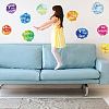 Translucent PVC Self Adhesive Wall Stickers STIC-WH0015-049-3