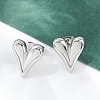 Non-Tarnish 304 Stainless Steel Heart Stud Earrings for Women EJEW-F300-09P-2