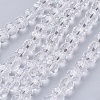 Faceted(32 Facets) Glass Round Beads Strands X-EGLA-J042-8mm-12-1