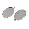 Tarnish Resistant 304 Stainless Steel Pendant Cabochon Settings STAS-K148-03-3