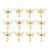 Printed Evil Eye Resin Alloy Big Pendants FIND-E048-01G-1