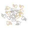 16Pcs 2 Colors Rack Plating Alloy Micro Pave Rhinestone Pendants FIND-TA0010-16-3